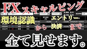FX　リアルトレード　環境認識からエントリー決済まで全て見せます。