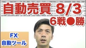 FX自動売買 8月3日の結果発表!! 6回エントリーでいくら稼げたか!?今まで検証した中でランキングダントツ1位のツールです。