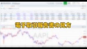 電子取引報告書の見方（マネックス証券）