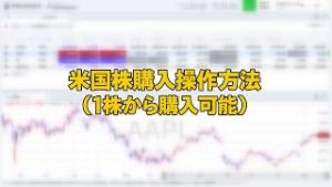 米国株購入操作方法（マネックス証券）