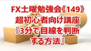 FX土曜勉強会《149》超初心者向け講座『3分で目線を判断‼』