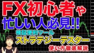 FX初心者や仕事で忙しい人はこれを使え!!!ストラテジーテスターの凄さを徹底解説!!!自動売買だけじゃない凄技も披露!?!?!?