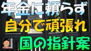 国(金融庁)の指針案 人生100年時代の蓄え 年金に頼らないで(株を買え)