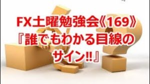 FX土曜勉強会《169》誰でもわかる目線のサイン