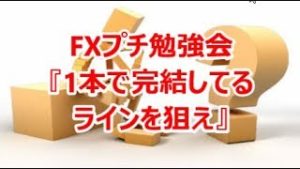 FXプチ勉強会 『1本で完結してるラインを狙え』
