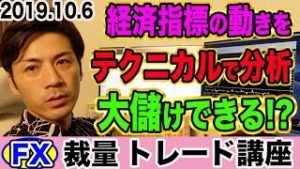 【FX裁量トレード】大儲けできる!?経済指標の動きをテクニカルで分析！検証した結果は？【2019.10.6】【自動売買併用運用中】