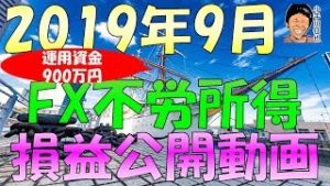 資金900万円 2019年9月のFX不労所得(リピート系FX＆スワップ投資)の損益