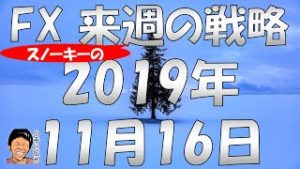 スノーキー(小手川征也)の来週のFX戦略 2019年11月16日