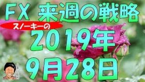 中国は連休(国慶節)入り スノーキー(小手川征也)の来週のFX戦略 2019年9月28日
