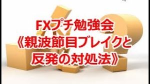 FXプチ勉強会《親波節目ブレイクと反発の対処法》