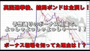 ポンドは英国選挙後の相場でやっぱり全戻し！ウハウハラッピーなボーナス相場を知ってた理由は！？（2019年12月18日FX相場分析）