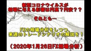新型コロナウイルスが相場に与える影響は円高？円安？？それとも…（2020年1月26日FX相場分析）