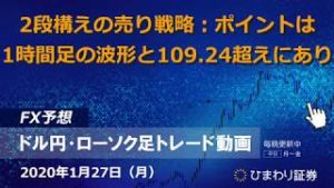 戦略が定まりました【200127ドル円・ローソク足トレード動画】FX予想