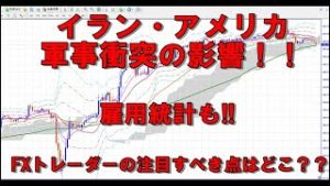 イラン・アメリカ軍事衝突の影響と雇用統計その後の為替値動きは？（2020年1月13日FX相場分析）