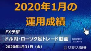 2020年1月の運用成績【200131ドル円・ローソク足トレード動画】FX予想