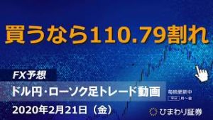 買うなら110.79割れ【200221ドル円・ローソク足トレード動画】FX予想