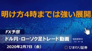 明け方4時までは強い展開を予想【200207ドル円・ローソク足トレード動画】FX予想