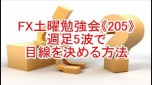 FX土曜勉強会《205》週足5波で目線を決める方法
