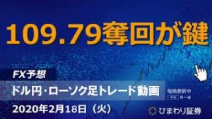 109.79奪回が鍵【200218ドル円・ローソク足トレード動画】FX予想