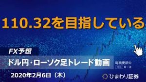 110.32を目指している【200206ドル円・ローソク足トレード動画】FX予想