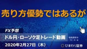 売り方優勢ではあるが【200227ドル円・ローソク足トレード動画】FX予想