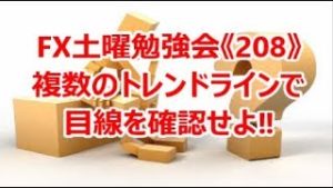 FX土曜勉強会《208》複数のトレンドラインで目線を確認せよ‼