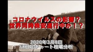 コロナウイルスの影響で？世界同時株安進行中か！？（2020年3月8日FX日足チャート相場分析）