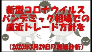 新型コロナウイルスパンデミック相場での直近トレード方針を（2020年3月29日FX相場分析）