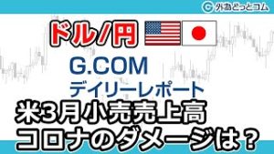 ＦＸテキスト動画「【ドル/円】米3月小売売上高、コロナのダメージは？」G.comデイリーレポート 2020/4/15
