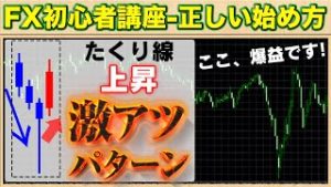 【FX初心者講座】激アツローソク足パターン「たくり線」で底値を読む！【正しい始め方#15】