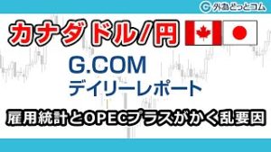 ＦＸテキスト動画「【カナダドル/円】カナダ雇用統計とOPECプラスがかく乱要因」G.comデイリーレポート 2020/4/9