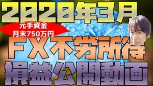 月末元手750万円 2020年3月のFX不労所得(ループイフダン・トラリピ・南アランド円スワップ投資他)の損益