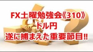 FX土曜勉強会《310》ドル円 遂に捕まえた重要節目‼