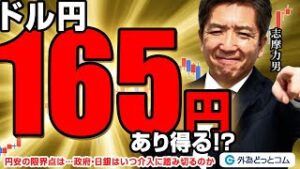 ドル円165円も！？円安の限界点は…政府・日銀はいつ介入に踏み切るのか　2024/6/28（金）志摩力男